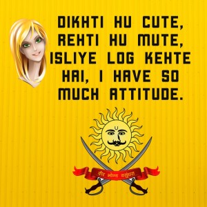 Latest rajputana girl attitude status 2017