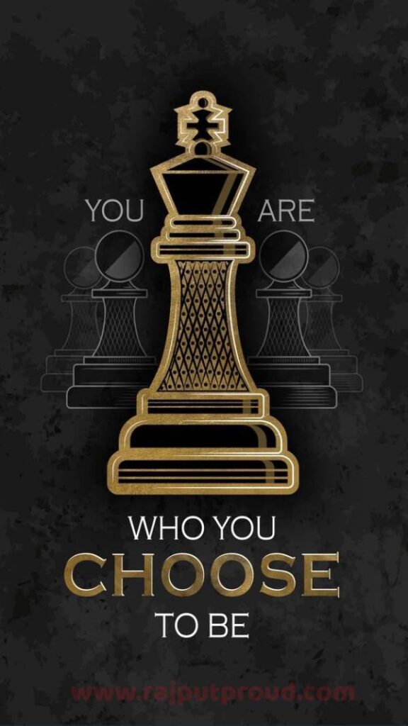You are who you choose to be. You are who you choose to be.