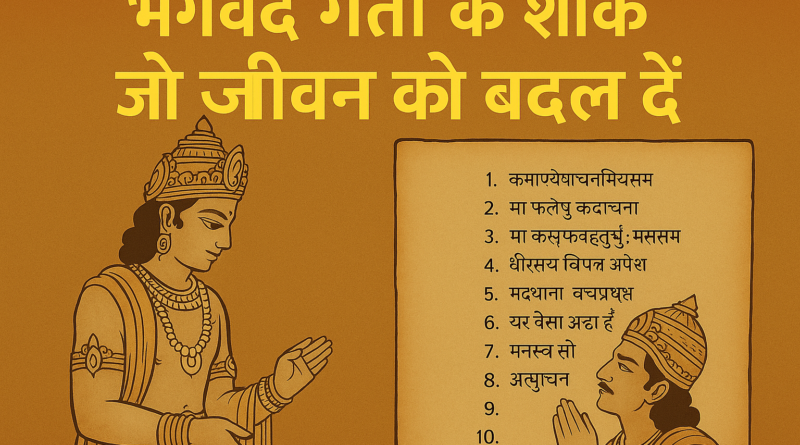 जीवन के लिए भगवद गीता श्लोक