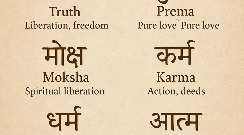 Sanskrit Words with Deep Meaning